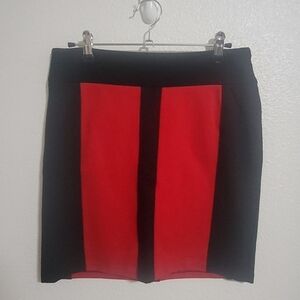 Cache mini color block skirt size 2